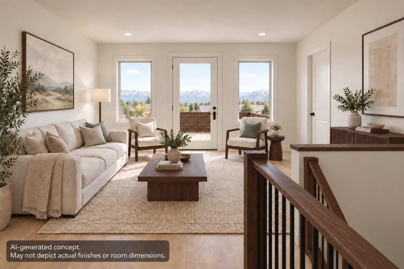 The Freya upstairs loft — concept visualization