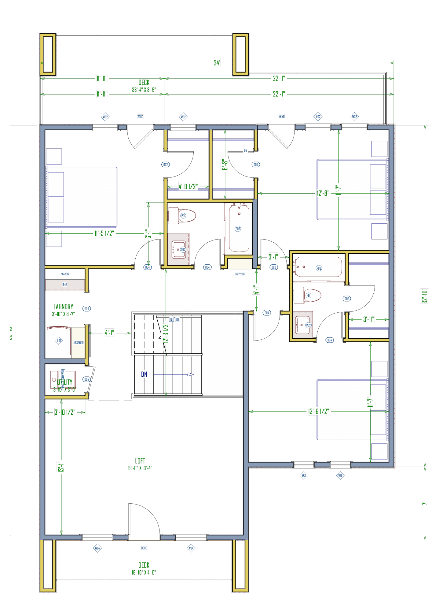 The Freya upper floor — fully finished